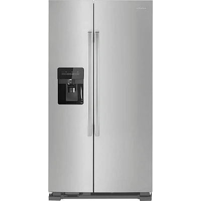 Amana 21.4 Cu. Ft. Stainless Side-by-Side Refrigerator | Electronic Express