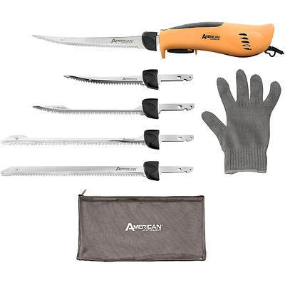 American Angler 5 piece Electric Fillet Knife Kit | Electronic Express