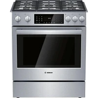 Bosch 4.6 Cu. Ft. Stainless Dual Fuel Slide-in Range | Electronic Express