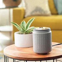 Candle Warmers Gray Hobnail Flip Dish Wax Warmer | Electronic Express