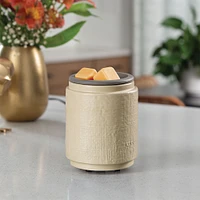 Candle Warmers Natural Linen Flip Dish Wax Warmer | Electronic Express