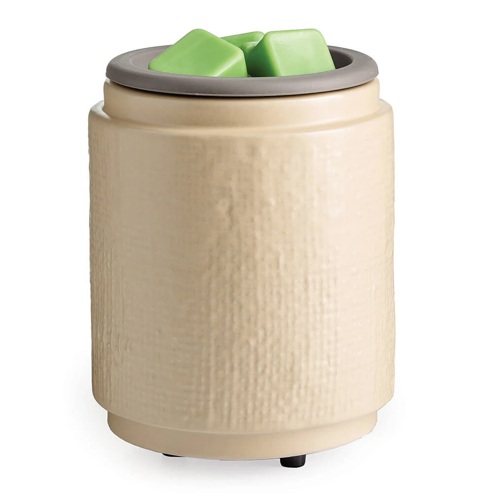 Candle Warmers Natural Linen Flip Dish Wax Warmer | Electronic Express