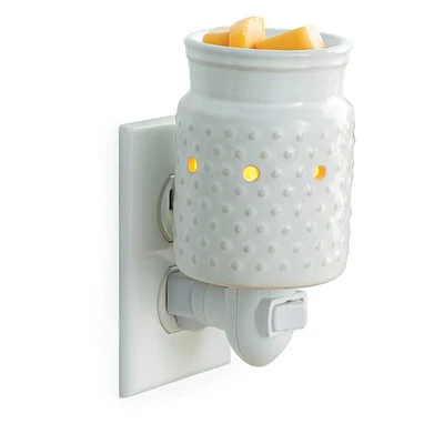 Candle Warmers White Hobnail Pluggable Fragrance Warmer | Electronic Express
