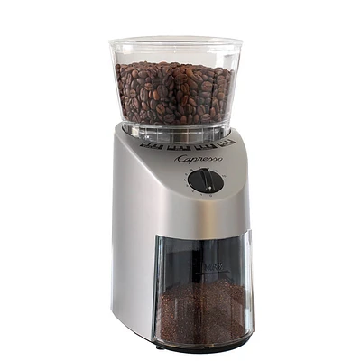 Capresso Infinity Concical Burr Grinder - Stainless Steel | Electronic Express