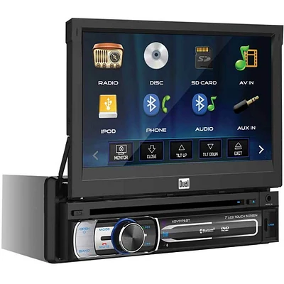 Dual Electronics XDVD176 7 inch LED Touchscreen Single DIN Car Stereo | Electronic Express