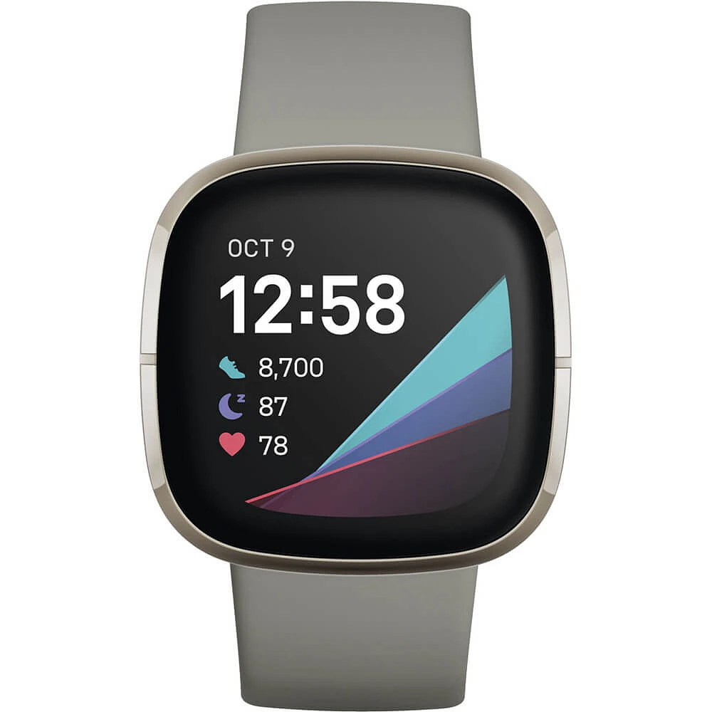 Fitbit Sense Advanced Health Smartwatch - Silver | Electronic Express