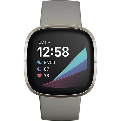 Fitbit Sense Advanced Health Smartwatch - Silver | Electronic Express