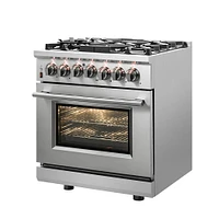 Forno inch Cossato Stainless Duel Fuel Electric Gas Range | Electronic Express