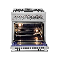 Forno inch Cossato Stainless Duel Fuel Electric Gas Range | Electronic Express