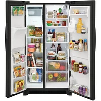 Frigidaire 25.6 Cu. Ft. Side-by-Side Refrigerator - Black | Electronic Express