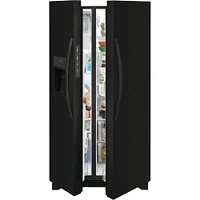 Frigidaire 25.6 Cu. Ft. Side-by-Side Refrigerator - Black | Electronic Express