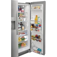 Frigidaire Gallery 25.6 Cu. Ft. Stainless Standard Depth Side by Side Refrigerator | Electronic Express