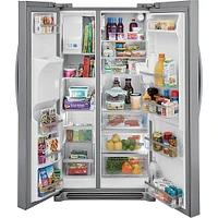 Frigidaire Gallery 25.6 Cu. Ft. Stainless Standard Depth Side by Side Refrigerator | Electronic Express