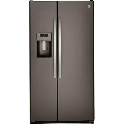GE 25.3 Cu. Ft. Side-By-Side Refrigerator w/ Ice Maker | Electronic Express
