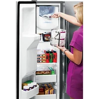 GE 25.3 Cu. Ft. Side-By-Side Refrigerator w/ Ice Maker | Electronic Express