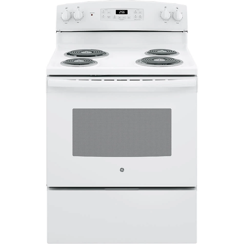 GE JB256DMWW 5.0 cu.ft. Electric Coil Range | Electronic Express