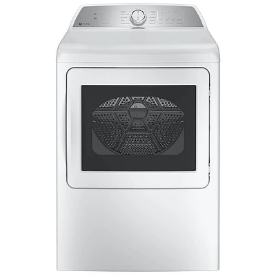 GE Profile 7.4 Cu. Ft. White Electric Dryer with Sanitize Cycle and Sensor Dry | Electronic Express