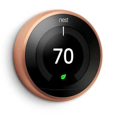 Google Nest Learning Thermostat 3rd Gen in Copper- T3021US | Electronic Express