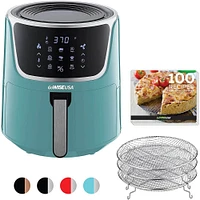 GoWise 7-Qt Electric Air Fryer w/ Dehydrator in Teal | Electronic Express