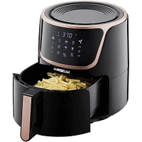 GoWise 7-Qt Electric Air Fryer with Dehydrator in black/copper- GW22955 | Electronic Express