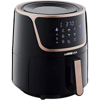 GoWise 7-Qt Electric Air Fryer with Dehydrator in black/copper- GW22955 | Electronic Express