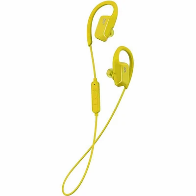 JVC Ear Clip Bluetooth Sport Yellow Earbuds- HAEC30BTY | Electronic Express