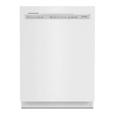 KitchenAid 24 inch White Front Control Built-In Dishwasher with Third Rack | Electronic Express