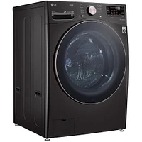 LG 4.5 cu. ft. Large Capacity Smart Black Front Load Washer With TurboWash | Electronic Express