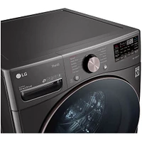 LG 4.5 cu. ft. Large Capacity Smart Black Front Load Washer With TurboWash | Electronic Express