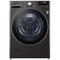 LG 4.5 cu. ft. Large Capacity Smart Black Front Load Washer With TurboWash | Electronic Express