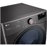 LG 7.4 Cu. Ft. Black Steel Ultra Large Capacity Smart Front Load Gas Dryer | Electronic Express