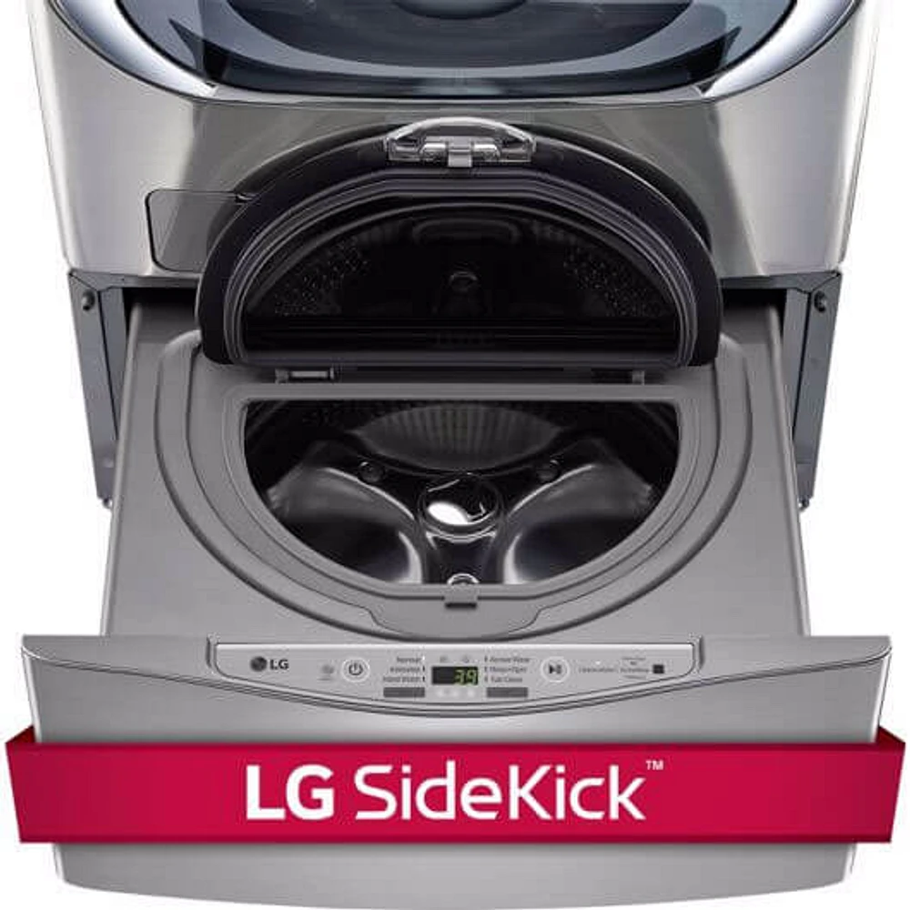 LG WD100CV 1.0 Cu. Ft. Graphite SideKick Pedestal Washer | Electronic Express