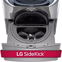 LG WD100CV 1.0 Cu. Ft. Graphite SideKick Pedestal Washer | Electronic Express