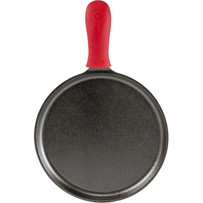 Lodge 10.5 inch Cast Iron Griddle with Silicone Handle | Electronic Express