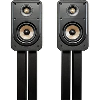 Polk Audio Signature Elite ES15 (Pair) Black Compact Hi-Res Bookshelf Loudspeakers | Electronic Express