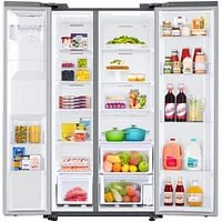 Samsung RS27T5200SR 27.4 Cu.Ft. Stainless Side-by-Side Refrigerator | Electronic Express