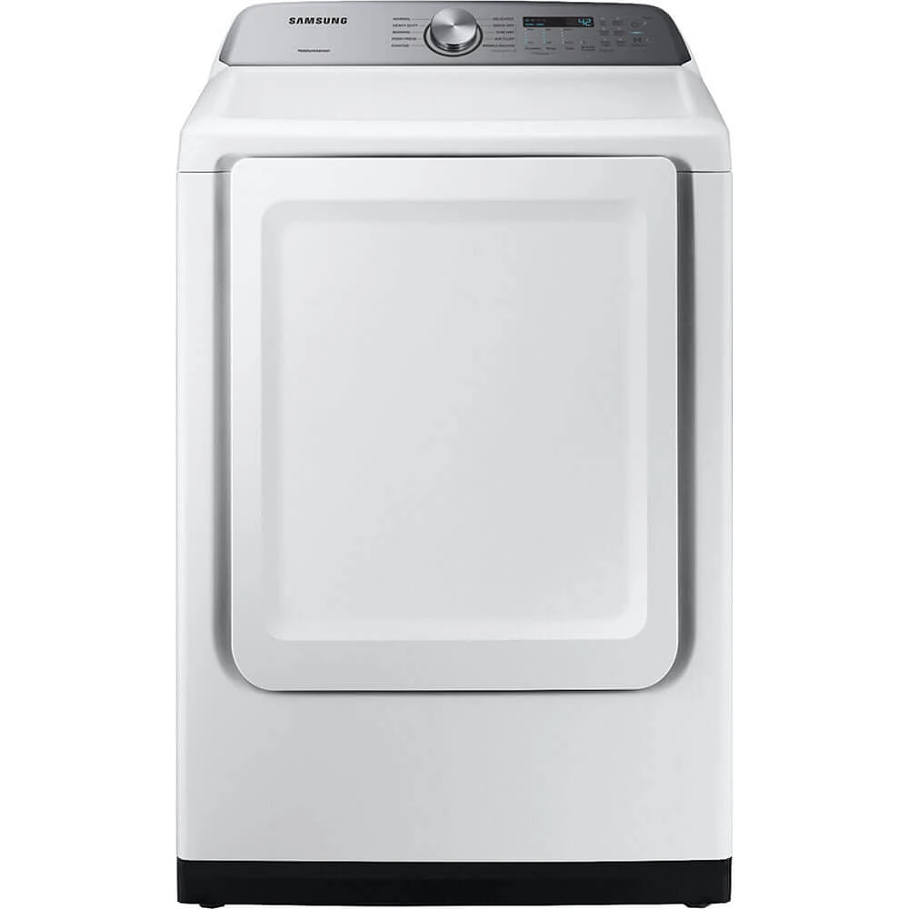 Samsung 7.4 Cu. Ft. White HE Top Load Gas Dryer with Sensor Dry | Electronic Express