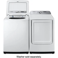 Samsung 7.4 Cu. Ft. White HE Top Load Gas Dryer with Sensor Dry | Electronic Express