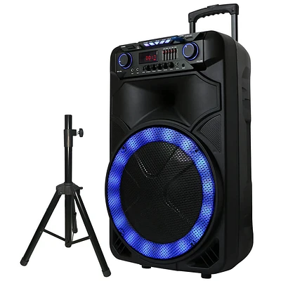Supersonic 15 inch Portable Bluetooth Speaker with Stand | Electronic Express