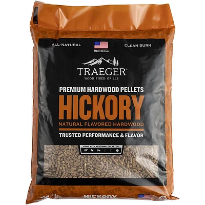 Traeger 20LB Hickory BBQ Hardwood Pellets | Electronic Express