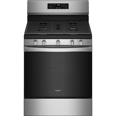 Whirlpool 5.0 Cu. Ft. Stainless Gas 5-in-1 Air Fry Oven | Electronic Express