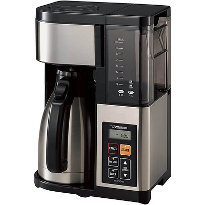 Zojirushi Coffee Maker, 10 Cup, Stainless Steel/Black | Electronic Express