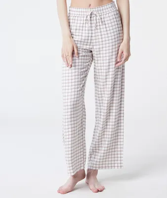Pantalon de pyjama à carreaux - Hovi - - Ecru - Femme