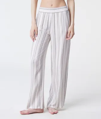 Pantalon de pyjama à rayures - Heyla - - Ecru - Femme