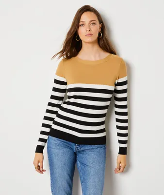 Pull col bateau en maille fine - Addison - - Noir - Femme