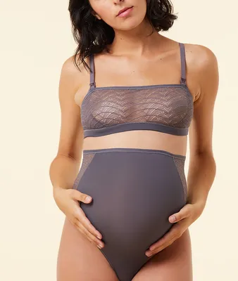 Bandeau en dentelle, clips d’allaitement - Mom Confort - - Anthracite - Femme