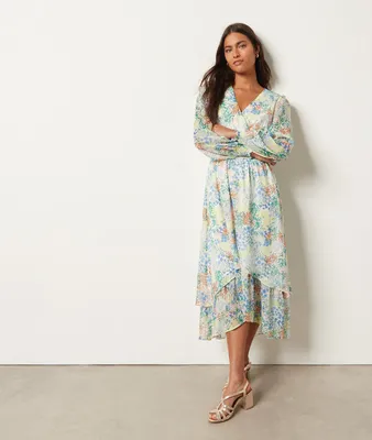 Robe longue imprimée - Pata - - Blanc - Femme