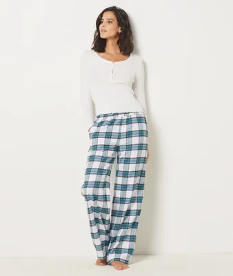 Pantalon de pyjama à carreaux - Jaelyn - - Ecru - Femme