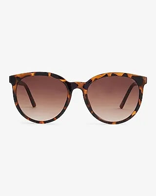 Large Round Frame Sunglasses Women's Brown