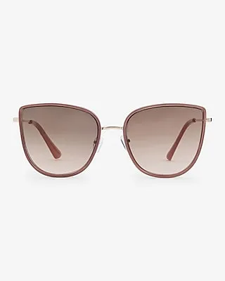 D Frame Sunglasses Women's Brown